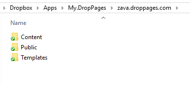Ordnerstruktur droppages