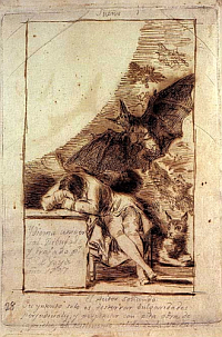 Francisco de Goya, Schlaf der Vernunft, Vorstudie