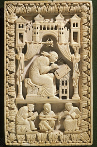 Gregor der Große, Elfenbeintafel, 10. Jahrhundert
